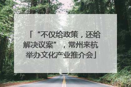 “不仅给政策，还给解决议案”，常州来杭举办文化产业推介会