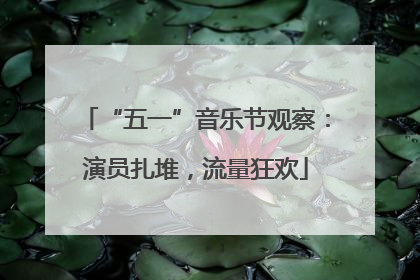 “五一”音乐节观察：演员扎堆，流量狂欢