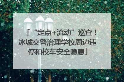 “定点+流动”巡查！冰城交警治理学校周边违停和校车安全隐患