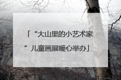 “大山里的小艺术家”儿童画展暖心举办