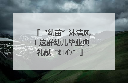“幼苗”沐清风！这群幼儿毕业典礼献“红心”