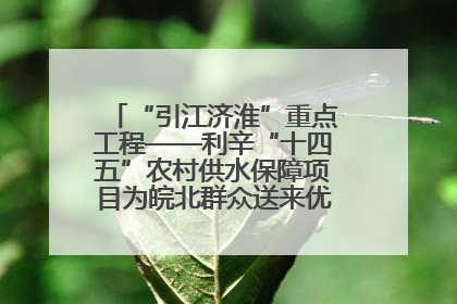 “引江济淮”重点工程——利辛“十四五”农村供水保障项目为皖北群众送来优质“引调水”