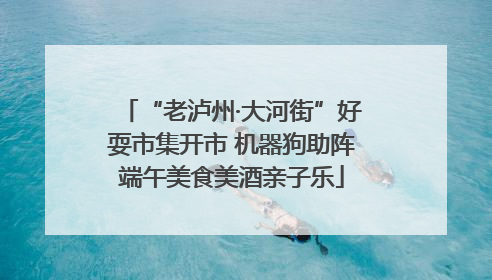 “老泸州·大河街”好耍市集开市 机器狗助阵端午美食美酒亲子乐
