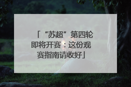“苏超”第四轮即将开赛：这份观赛指南请收好