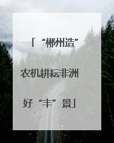 “郴州造”农机耕耘非洲好“丰”景