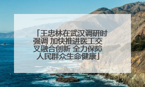 王忠林在武汉调研时强调 加快推进医工交叉融合创新 全力保障人民群众生命健康