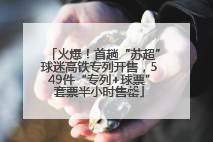 火爆！首趟“苏超”球迷高铁专列开售，549件“专列+球票”套票半小时售罄