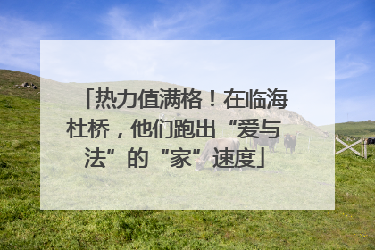 热力值满格！在临海杜桥，他们跑出“爱与法”的“家”速度