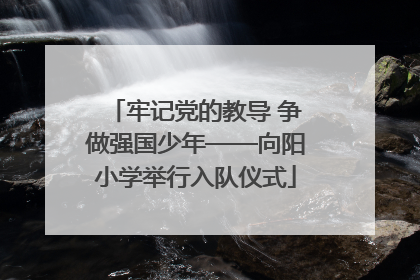 牢记党的教导 争做强国少年——向阳小学举行入队仪式