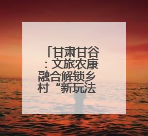 甘肃甘谷：文旅农康融合解锁乡村“新玩法”绘就振兴新图景