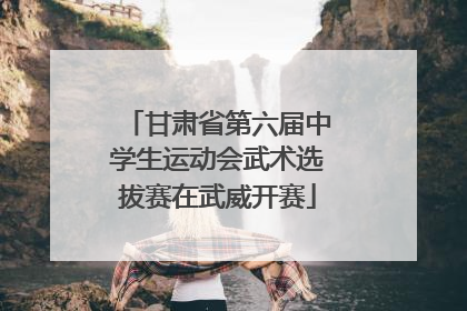 甘肃省第六届中学生运动会武术选拔赛在武威开赛