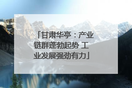 甘肃华亭：产业链群蓬勃起势 工业发展强劲有力