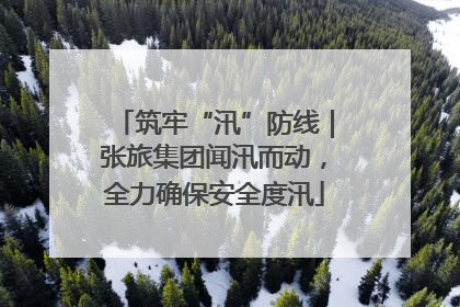 筑牢“汛”防线｜张旅集团闻汛而动，全力确保安全度汛