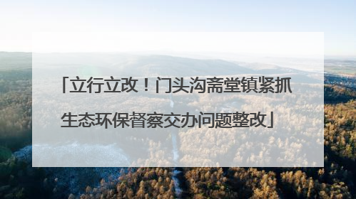 立行立改！门头沟斋堂镇紧抓生态环保督察交办问题整改