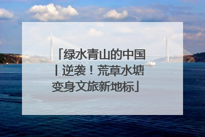 绿水青山的中国丨逆袭！荒草水塘变身文旅新地标