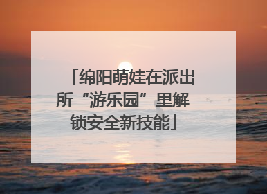 绵阳萌娃在派出所“游乐园”里解锁安全新技能