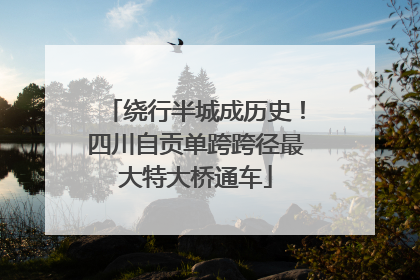 绕行半城成历史！四川自贡单跨跨径最大特大桥通车
