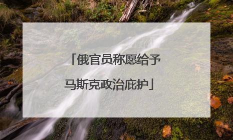 俄官员称愿给予马斯克政治庇护