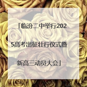 临汾二中举行2025高考出征壮行仪式暨新高三动员大会