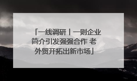 一线调研丨一则企业简介引发强强合作 老外贸开拓出新市场