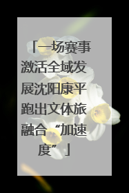 一场赛事激活全域发展沈阳康平跑出文体旅融合“加速度”