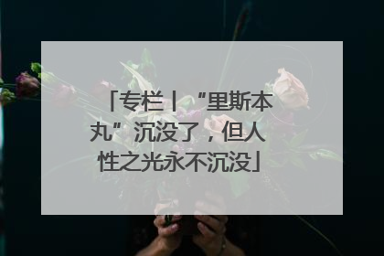 专栏丨“里斯本丸”沉没了，但人性之光永不沉没