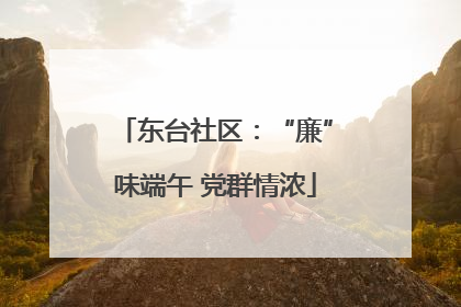 东台社区：“廉”味端午 党群情浓