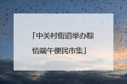 中关村街道举办粽情端午便民市集