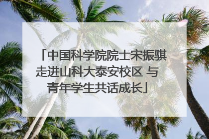 中国科学院院士宋振骐走进山科大泰安校区 与青年学生共话成长