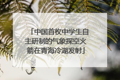 中国首枚中学生自主研制的气象探空火箭在青海冷湖发射