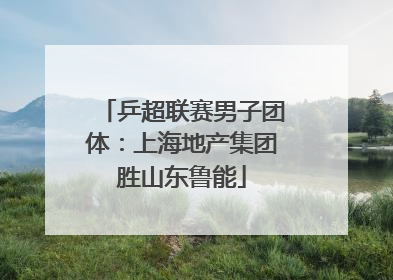 乒超联赛男子团体：上海地产集团胜山东鲁能