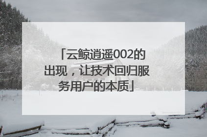 云鲸逍遥002的出现，让技术回归服务用户的本质