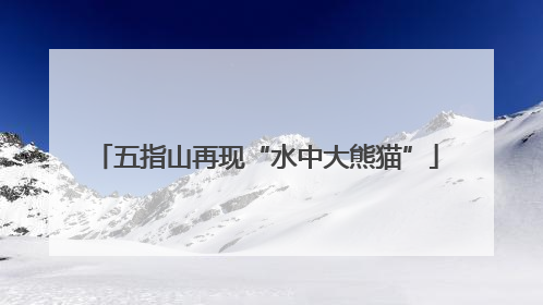 五指山再现“水中大熊猫”