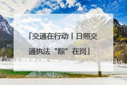交通在行动丨日照交通执法“粽”在岗