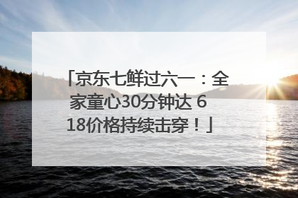 京东七鲜过六一：全家童心30分钟达 618价格持续击穿！