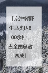 京津冀野生鸟类达600余种，占全国总数四成