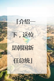 介绍一下，这位是韩国新任总统