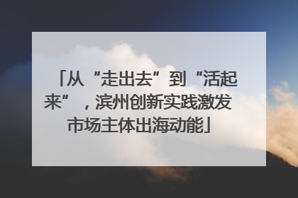 从“走出去”到“活起来”，滨州创新实践激发市场主体出海动能