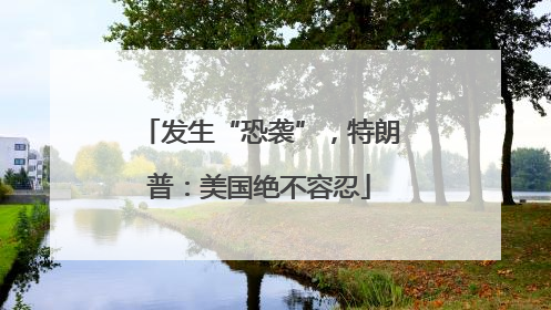 发生“恐袭”，特朗普：美国绝不容忍