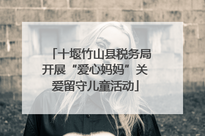 十堰竹山县税务局开展“爱心妈妈”关爱留守儿童活动