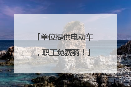 单位提供电动车，职工免费骑！