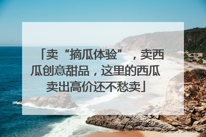 卖“摘瓜体验”，卖西瓜创意甜品，这里的西瓜卖出高价还不愁卖
