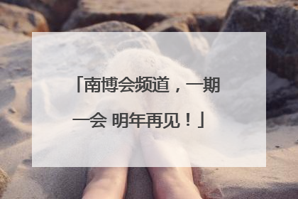 南博会频道，一期一会 明年再见！