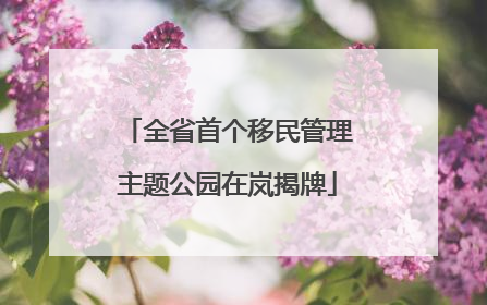 全省首个移民管理主题公园在岚揭牌