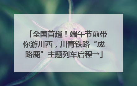 全国首趟！端午节前带你游川西，川青铁路“成路鹿”主题列车启程→