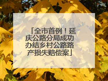 全市首例！延庆公路分局成功办结乡村公路路产损失赔偿案