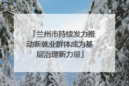 兰州市持续发力推动新就业群体成为基层治理新力量