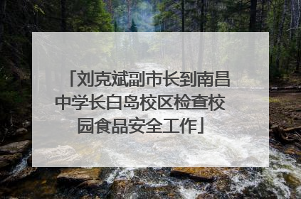 刘克斌副市长到南昌中学长白岛校区检查校园食品安全工作