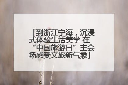 到浙江宁海，沉浸式体验生活美学 在“中国旅游日”主会场感受文旅新气象