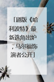 剧版《哈利波特》最新选角出炉，马尔福饰演者公开